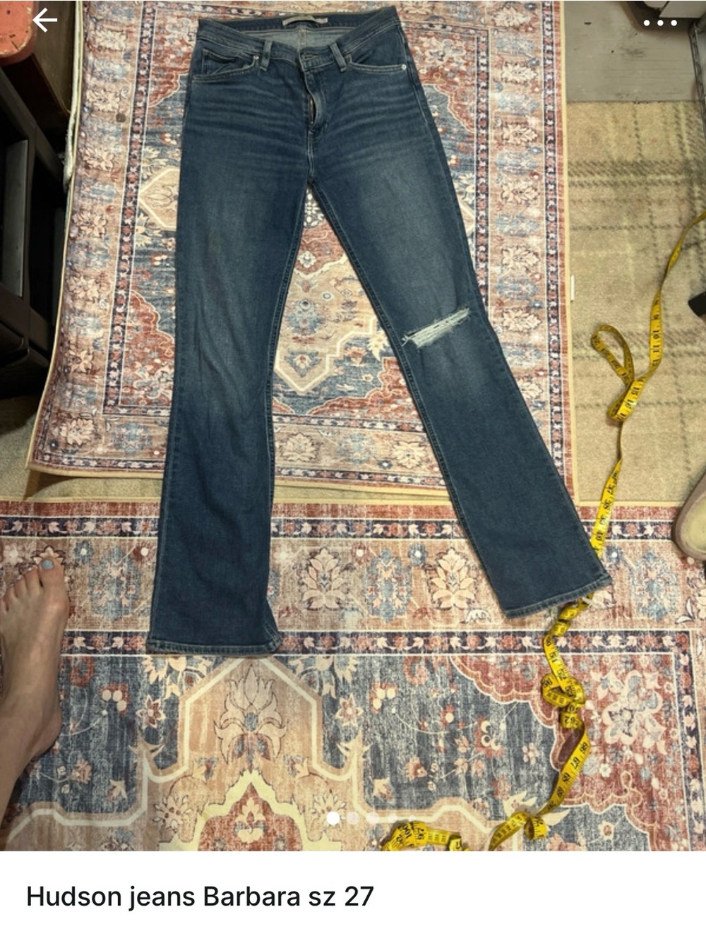 Hudson Jeans Barbara Bootcut Jeans in Dark Blue, Size 27